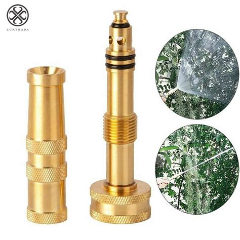 Luxtrada Garden Brass Nozzle Heavy Duty 4" Brass Twist Water Hose Nozzle High Pressure - Walmart ...