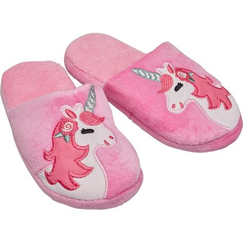 Buy Calvi Junior Unicorn Slippers Pink