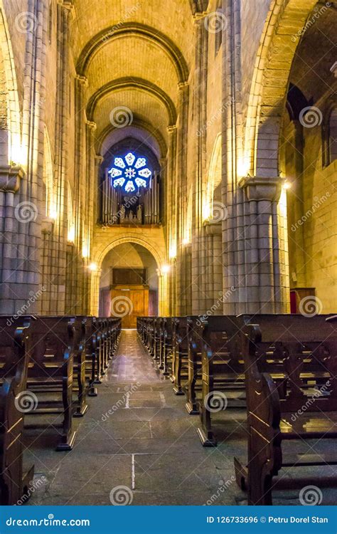 Interior of Se Cathedral in Porto City in Portugal. Editorial Photo ...