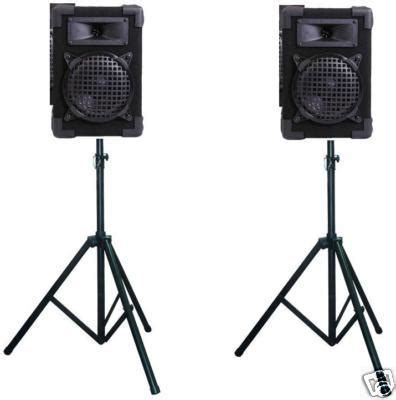 200 Watt DJ Speaker System with Stands, NEW! | #149930455