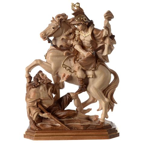 Statue of Saint Martin on horse burnished in 3 colours | online sales on HOLYART.com