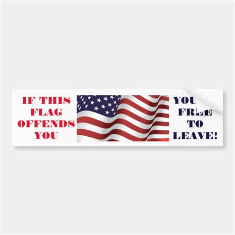 AMERICAN Flag Bumper Sticker | Zazzle.com