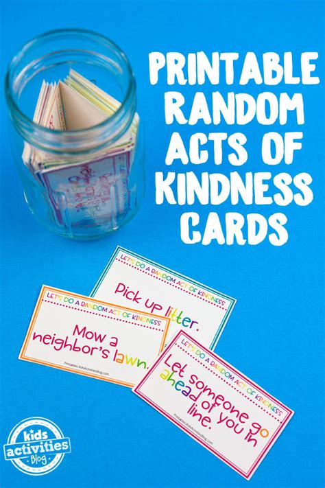 Printable Random Acts of Kindness Cards