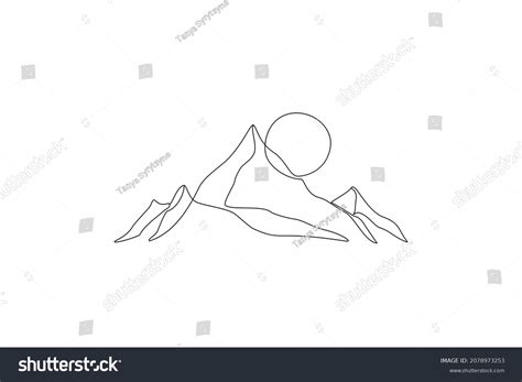 4,577 Mountain Single Line Drawing Images, Stock Photos, 3D objects, & Vectors | Shutterstock