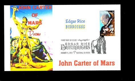 Edgar Rice Burroughs 1st Day Issue – John Carter of Mars – 08/17/12 ...