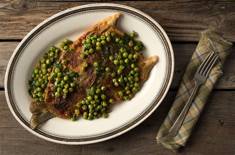 Fried Trout with Peas