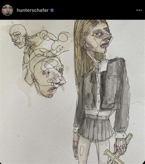 hunter schafer art line art watercolor art unconventional art euphoria jules art instagram in ...