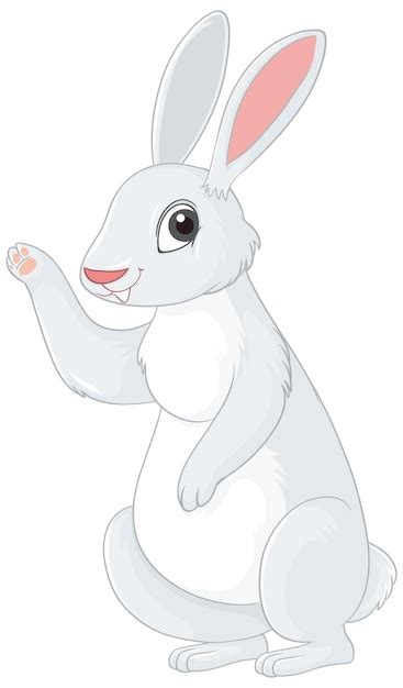 Free Vector | White rabbit cartoon character