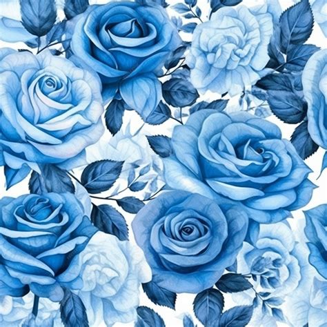 Premium Photo | Blue roses on a white background.