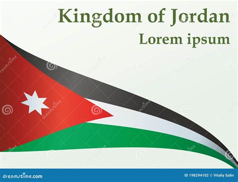 Flag of Jordan, Hashemite Kingdom of Jordan. Vector Illustration Stock ...