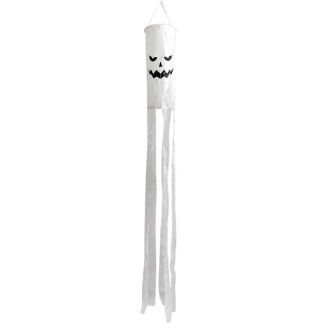 Halloween Decorations 1Pc Halloween70.8 Inch Glow Ghost Windsock Flag with White Lights, in The ...