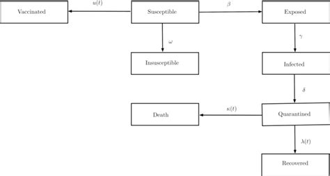 Schematic diagram of the generalized SEIR model with vaccination ...