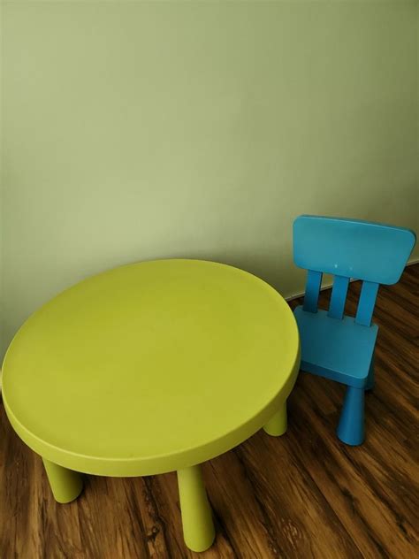 IKEA Kids Table & Chair, Furniture & Home Living, Furniture, Tables ...