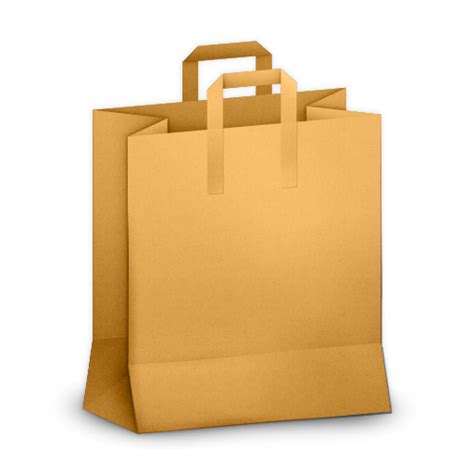 Paper shopping bag PNG image