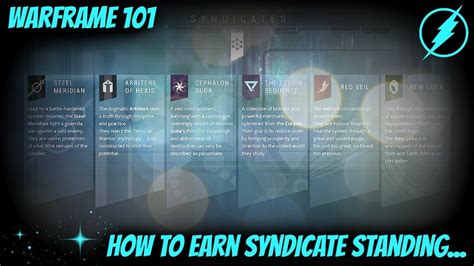 Warframe 101 - How To Earn Syndicate Standing (Sigils and Syndicate Missions) - YouTube