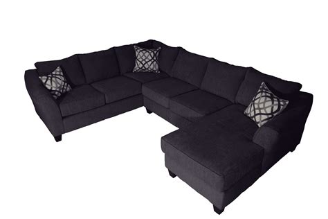 Suave Feather Slate Sectional | Urban Furniture Outlet