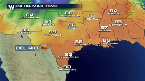 Texas Weather Map Temps | Printable Maps