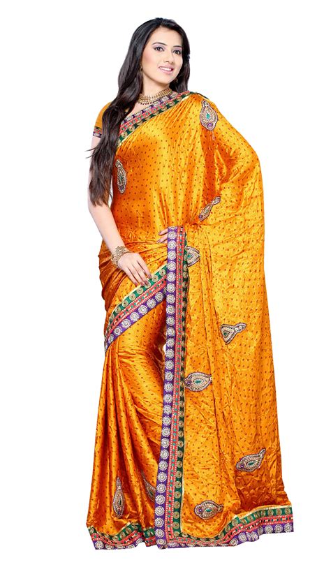 Indian Saree Model PNG File