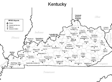 Kentucky Airport Map - Kentucky Airports