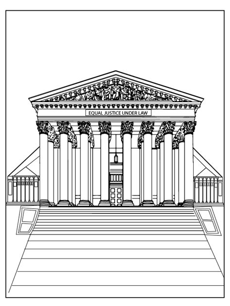 The Supreme Court Building - Coloring Pages