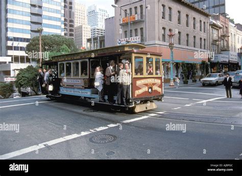 San francisco cable car california street nob hill steep hill hi-res ...