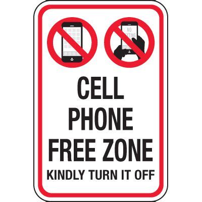 Cell Phone Free Zone Signs | Seton