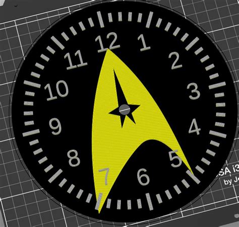 Star Trek (TOS) Clock Face by Omega-TI | Download free STL model | Printables.com