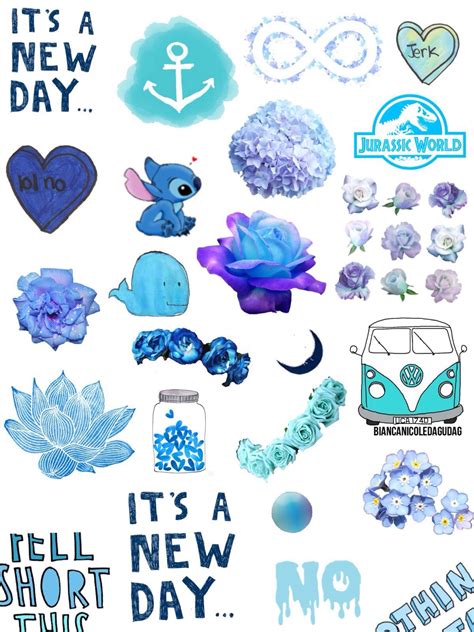 Aesthetic Blue Stickers Printable - Largest Wallpaper Portal