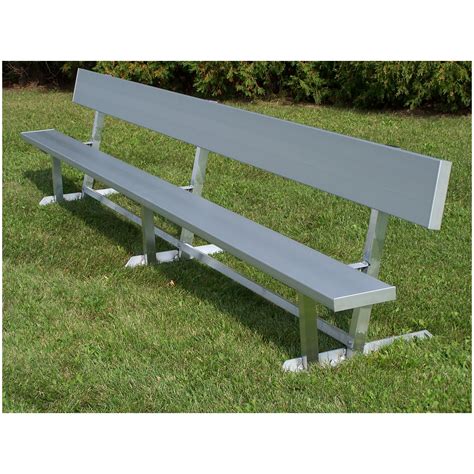 All Aluminum - Players Bench - Backrest - Portable - Park Warehouse