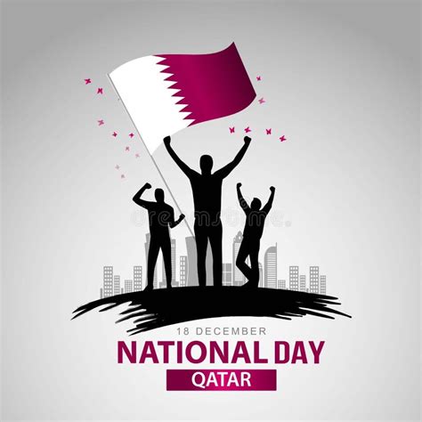 44661530happy National Day Qatar. Flag with Flying Butterfly. Abstract Vector Illustration ...