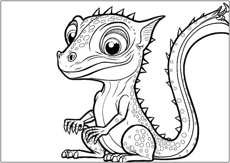 Lézard Rigolo - Chameleons and Lizards Kids Coloring Pages