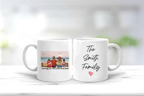 Custom Family Mug Personalized Family Mug Family Portrait | Etsy