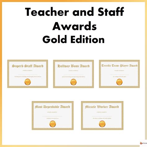 Teacher and Staff Awards Gold Edition - Made By Teachers