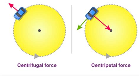 Distinguish between centripetal and centrifugal forces Give example