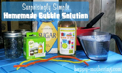 Simple Homemade Bubble Solution - Happy Mothering