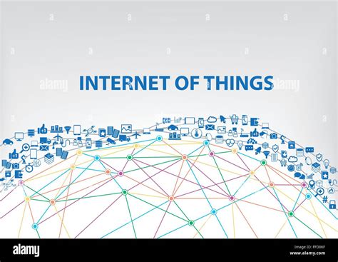 IoT (internet of things) text with connected devices Stock Vector Image & Art - Alamy