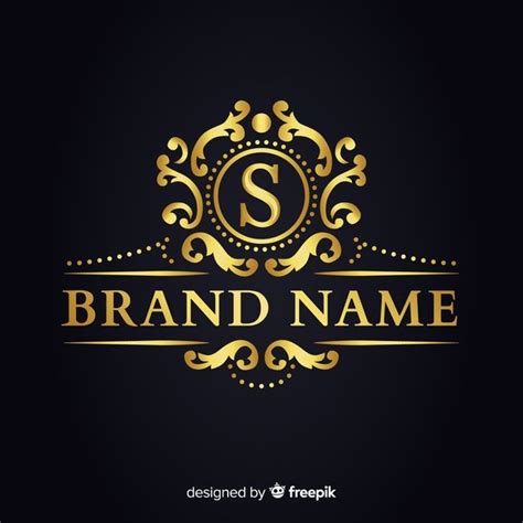 Free Vector | Golden elegant logo template for companies | Golden logo design, Logo design free ...