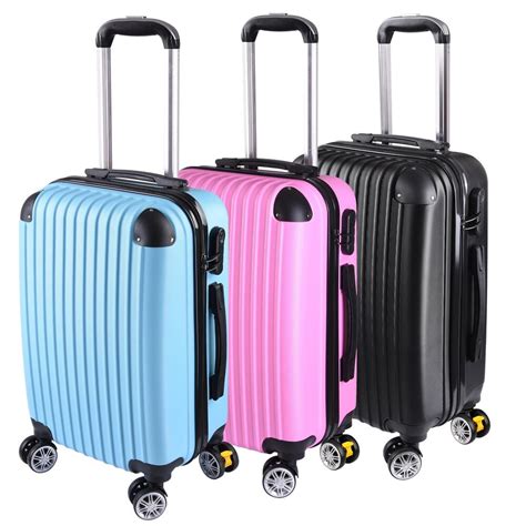 20" Travel Luggage Carry On Bag Trolley Fashion Suitcase ABS 360 ...