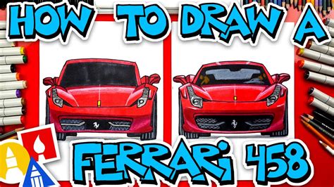 How To Draw A Ferrari 458 (Front View) #40