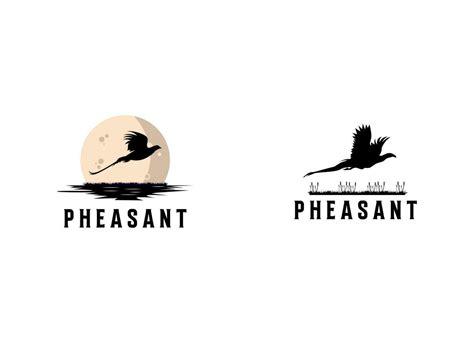 Beauty Flying Pheasant Bird. Pheasant logo design template. Pheasant hunt logo 24642992 Vector ...