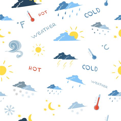 Seamless weather forecast pattern 435319 Vector Art at Vecteezy