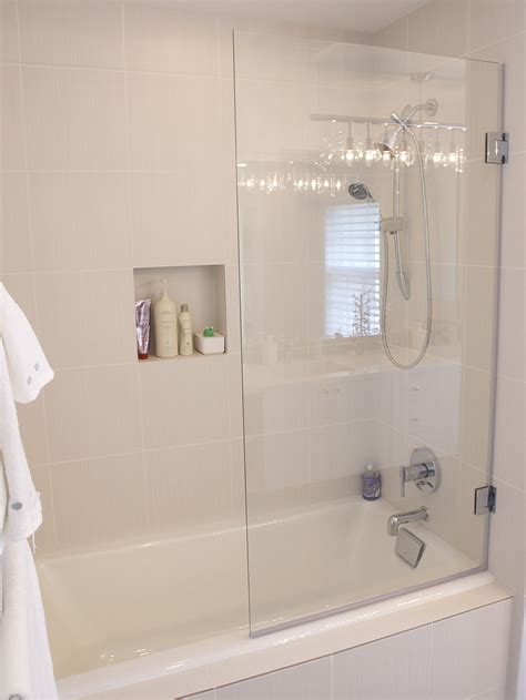 Frameless Range | Shower doors, Tub shower combo, Half glass shower door