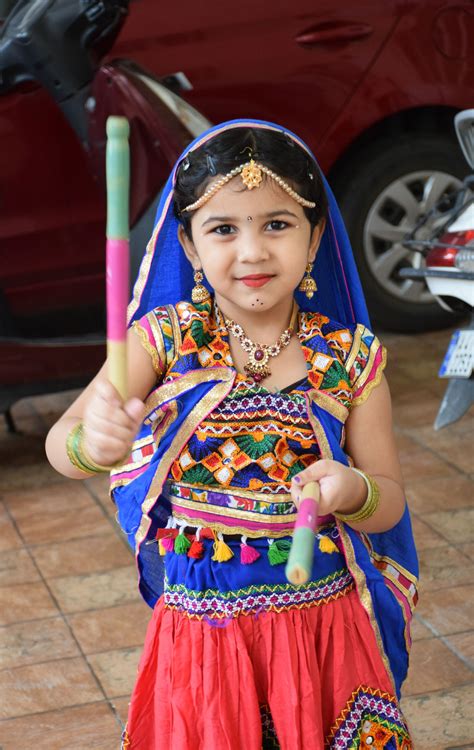 Radha dress for girl, radha dress for kids,radha makeup,dandiya dress | Little girl gowns, Fancy ...