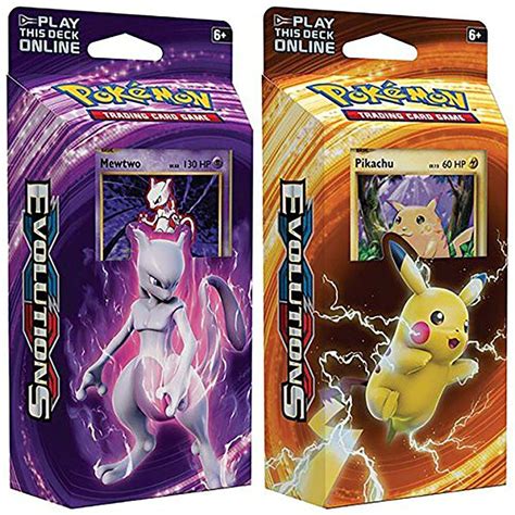 Buy Pokemon Mewtwo & Pikachu XY Evolutions TCG Card Game Decks - 60 Cards Each Online at ...