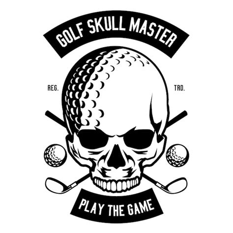 Premium Vector | Golf skull