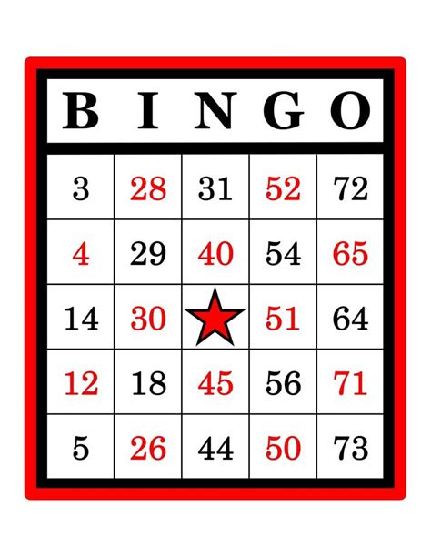 1000 Bingo Cards Pdf Download, 1 per Page, Instant Printable Fun Party Game, Red and Black ...