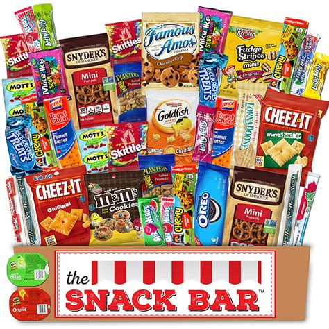 The Snack Bar - Snack Care Package (40 count) - Variety Assortment with American Candy, Fruit ...