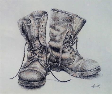 Old boots, dot art by rougealizarine on DeviantArt | Pintura de zapato, Zapatos dibujos ...