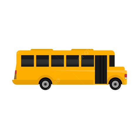 Yellow Color Bus Illustration School Side View, School Bus, Bus, Transportation PNG and Vector ...