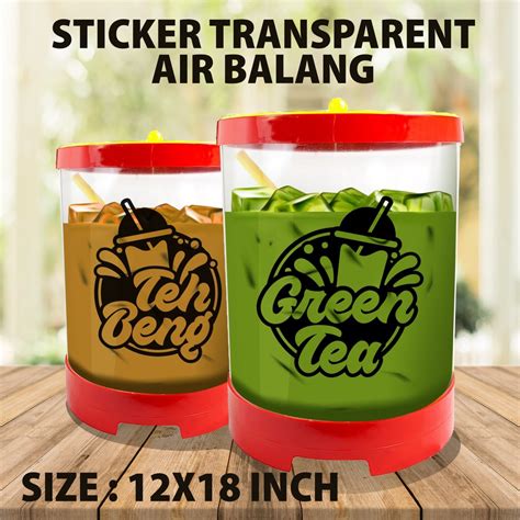 Sticker Air Balang Transparent 12 x 18 inch & 9 x 12 inch ( Boleh Custom Nama ) | Shopee Malaysia